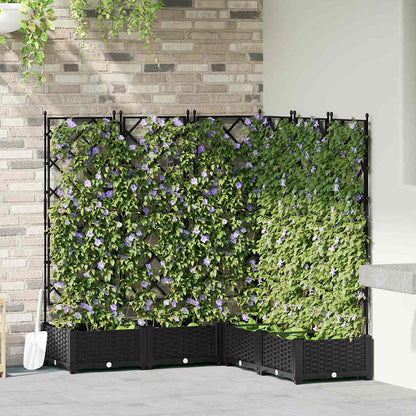 Macetero De Jardín 5 Uds. Negro 120 X 120 X 125,5 Cm Pp_1