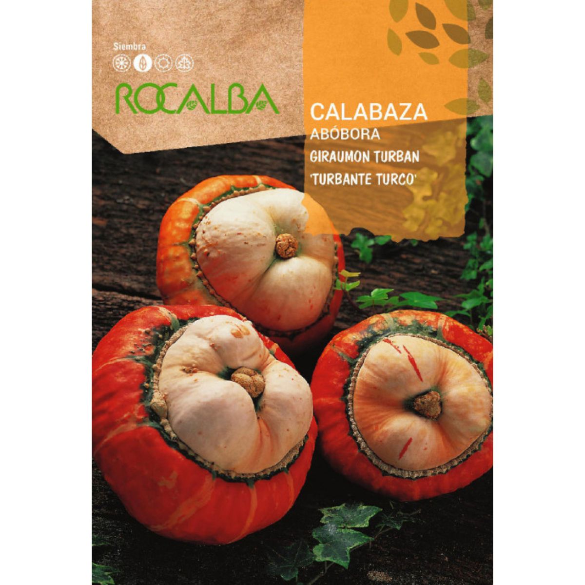 Semillas de Calabaza giraumont turban"turbante turco"
