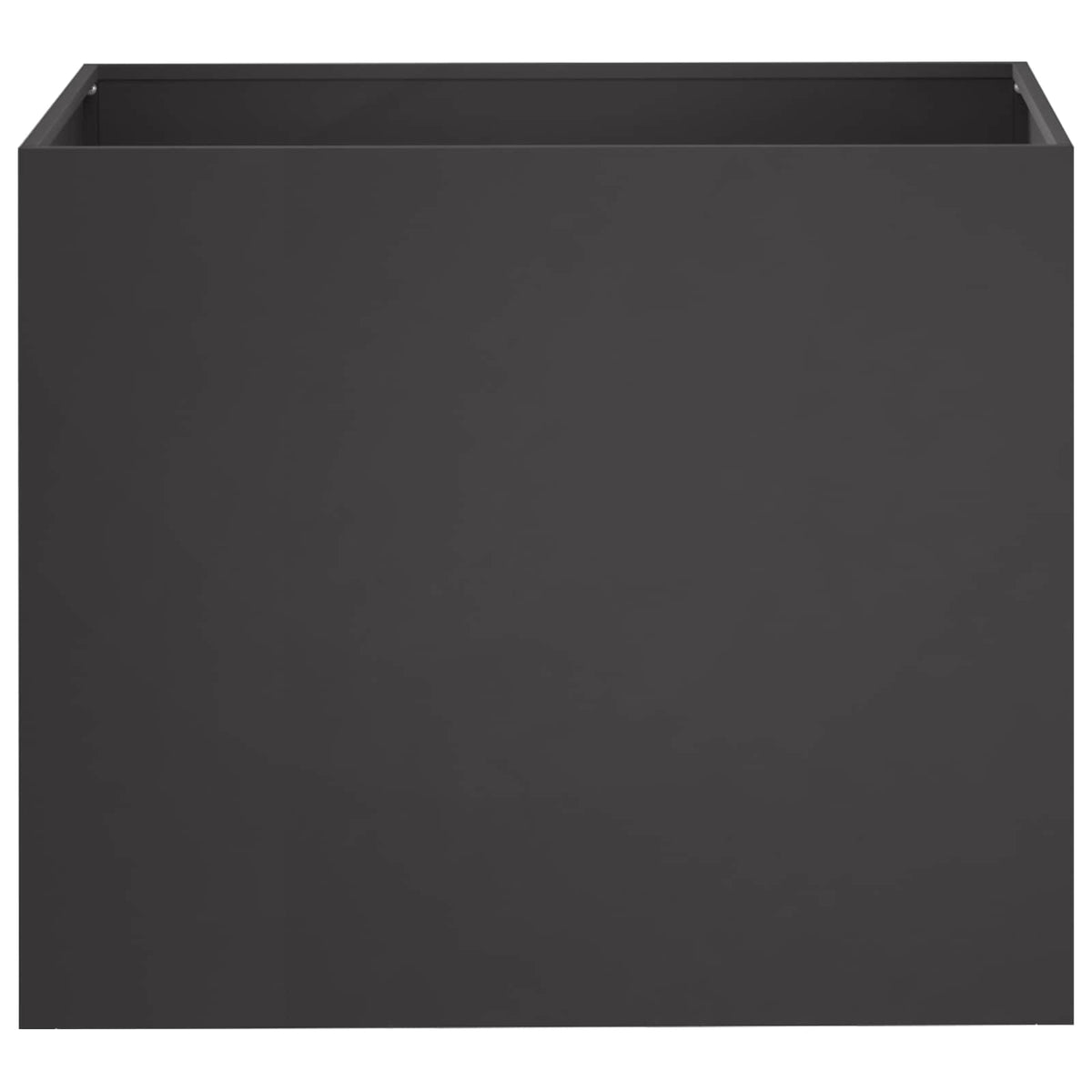 Macetero De Jardín Negro 60 X 40 X 50 Cm Acero Laminado En Frío_2