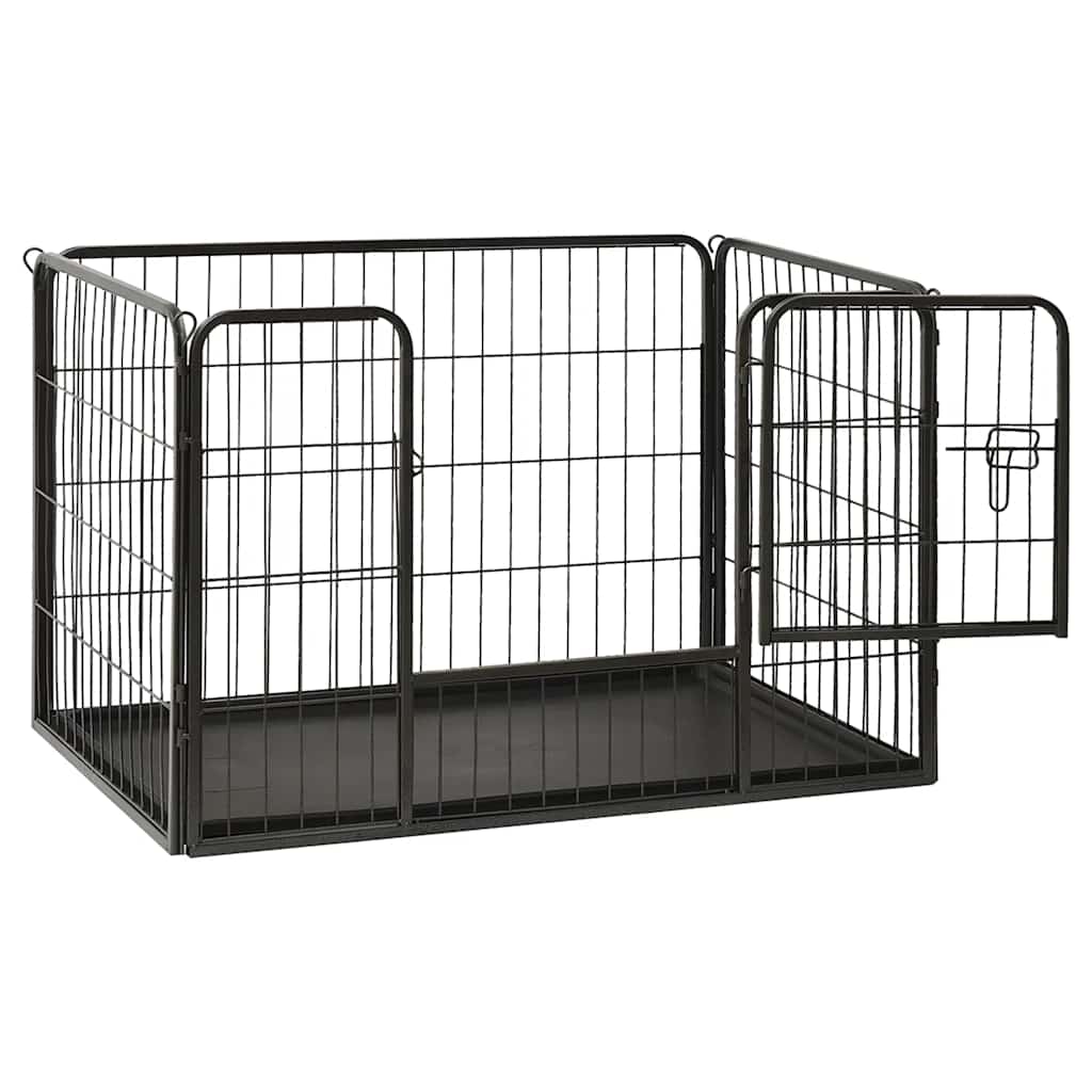 Corral Para Perros Cachorros Acero 91,5x59x61 Cm_2