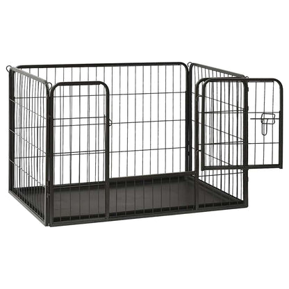 Corral Para Perros Cachorros Acero 91,5x59x61 Cm_2