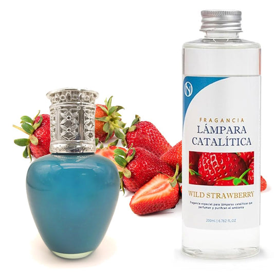Lámpara Catalítica Aqua Marina + Aroma Wild Strawberry 200ml - Elimina Olores, Perfuma Y Mejora La Calidad Del Aire_0