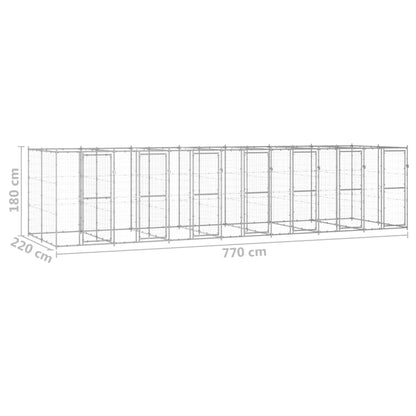 Perrera De Exterior De Acero Galvanizado 16,94 M²_5