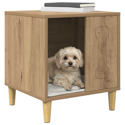 Casa Para Perros Roble Artesanal 44 X 42 X 49 Cm_2