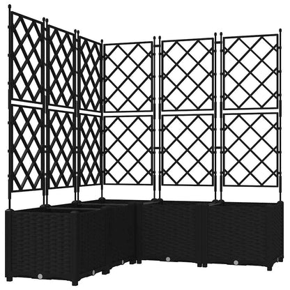 Macetero De Jardín 5 Uds. Negro 120 X 120 X 143 Cm Pp_0
