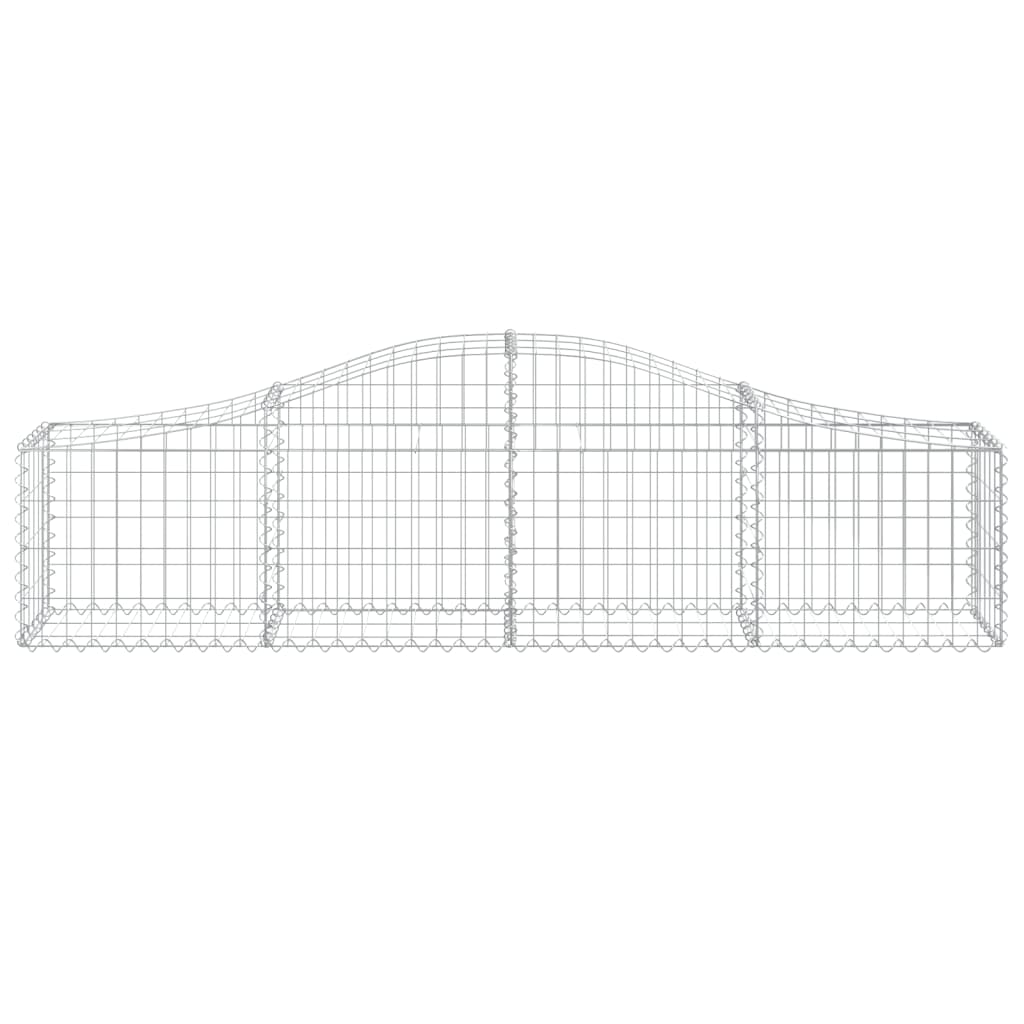 Cestas De Gaviones 5 Uds Forma De Arco Hierro 200x30x40/60 Cm_3