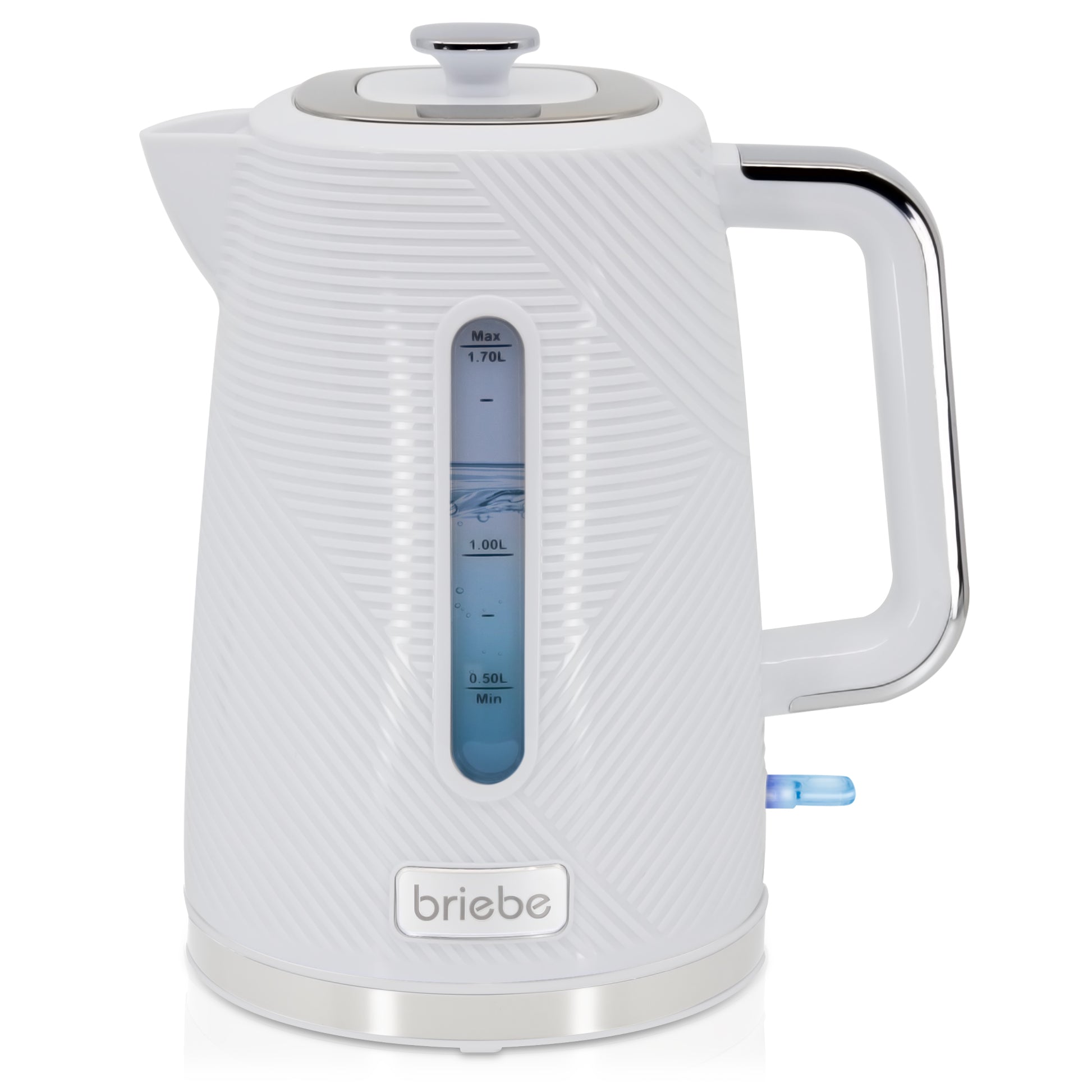 Briebe Elegance Hervidor Agua Eléctrico 1,7l Inalámbrico Ebullición Rápida, Libre De Bpa, Base De 360°, Kt1168wht,blanco_0