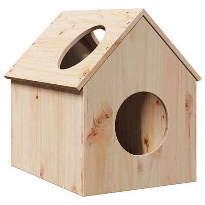 Casa Para Gatos Madera Maciza Pino 41x50x50 Cm_1