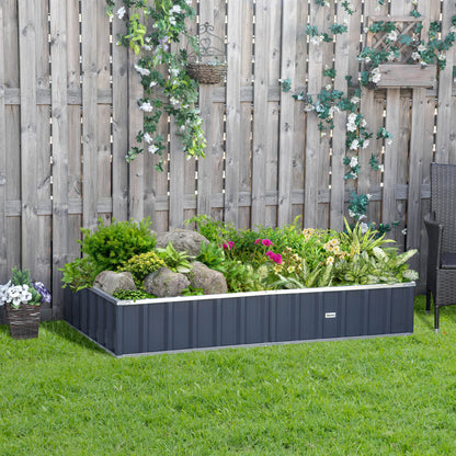 Outsunny Huerto Urbano 174x90x30cm Con Guantes Para Cultivos Plantas Flores Gris_1