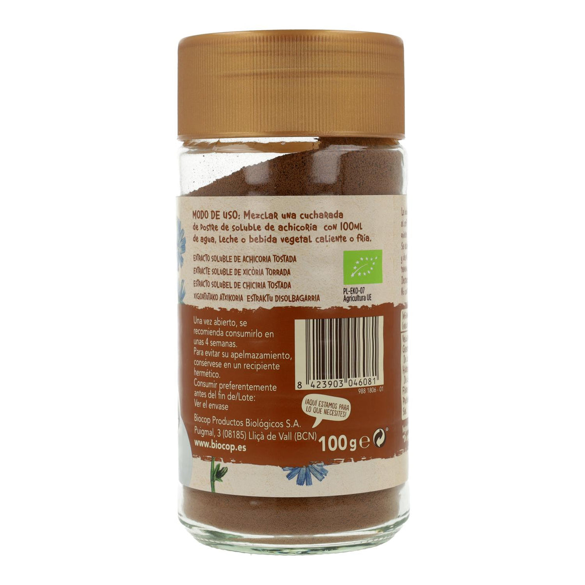 Achicoria Soluble BIO Sin Gluten Biocop 100g