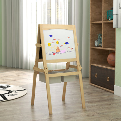 Aiyaplay Caballete Para Niños 3 En 1 Con Rollo De Papel 58x50,5x109 Cm Natural_1
