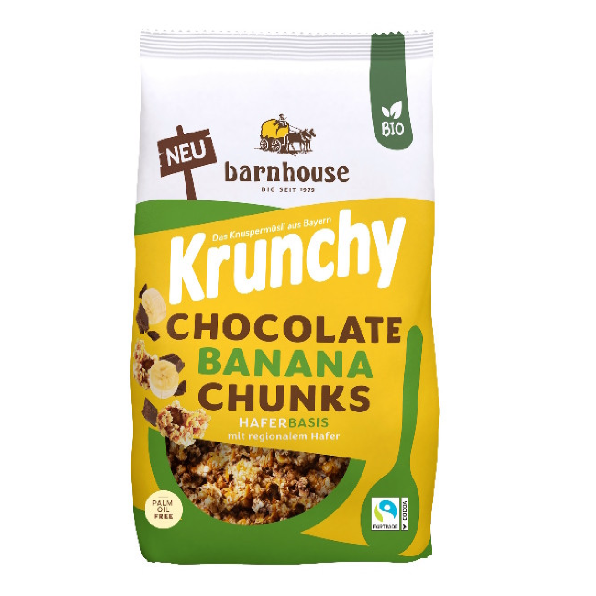 Muesly Krunchy BIO Choco Banana Chunks Barnhouse 450 g