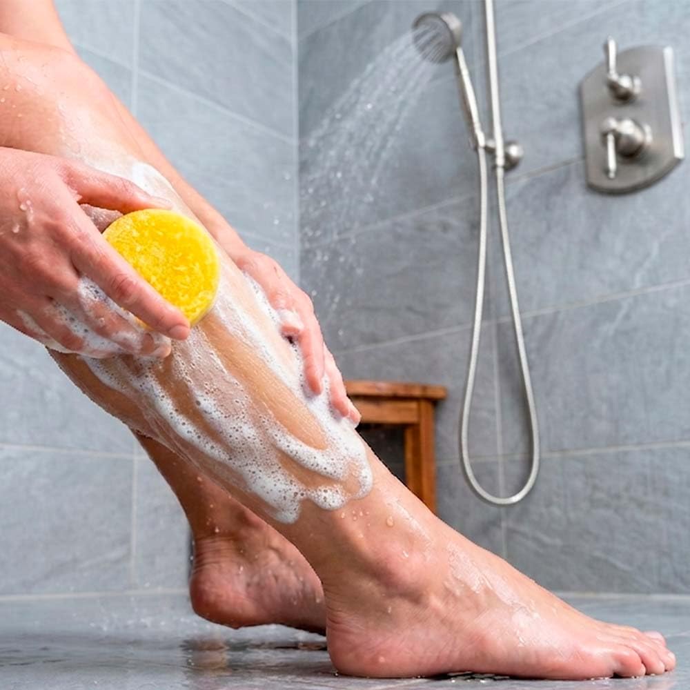 4 Esponjas Jabonosas Varios Usos. Aroma Piña. Ideal Para Viaje O Gym. Apta Todo Tipo De Piel. Con Aceite De Argán_2