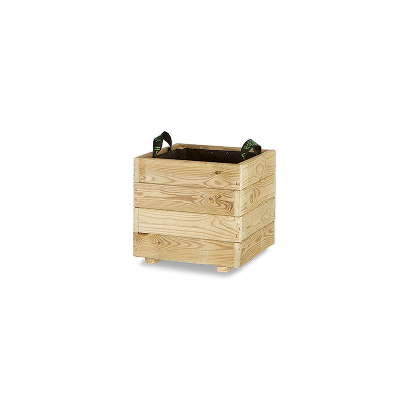 Jardinera Cuadrada De Madera Tratada Para Exterior Pun Hortalia 40x40x40 Cm_0