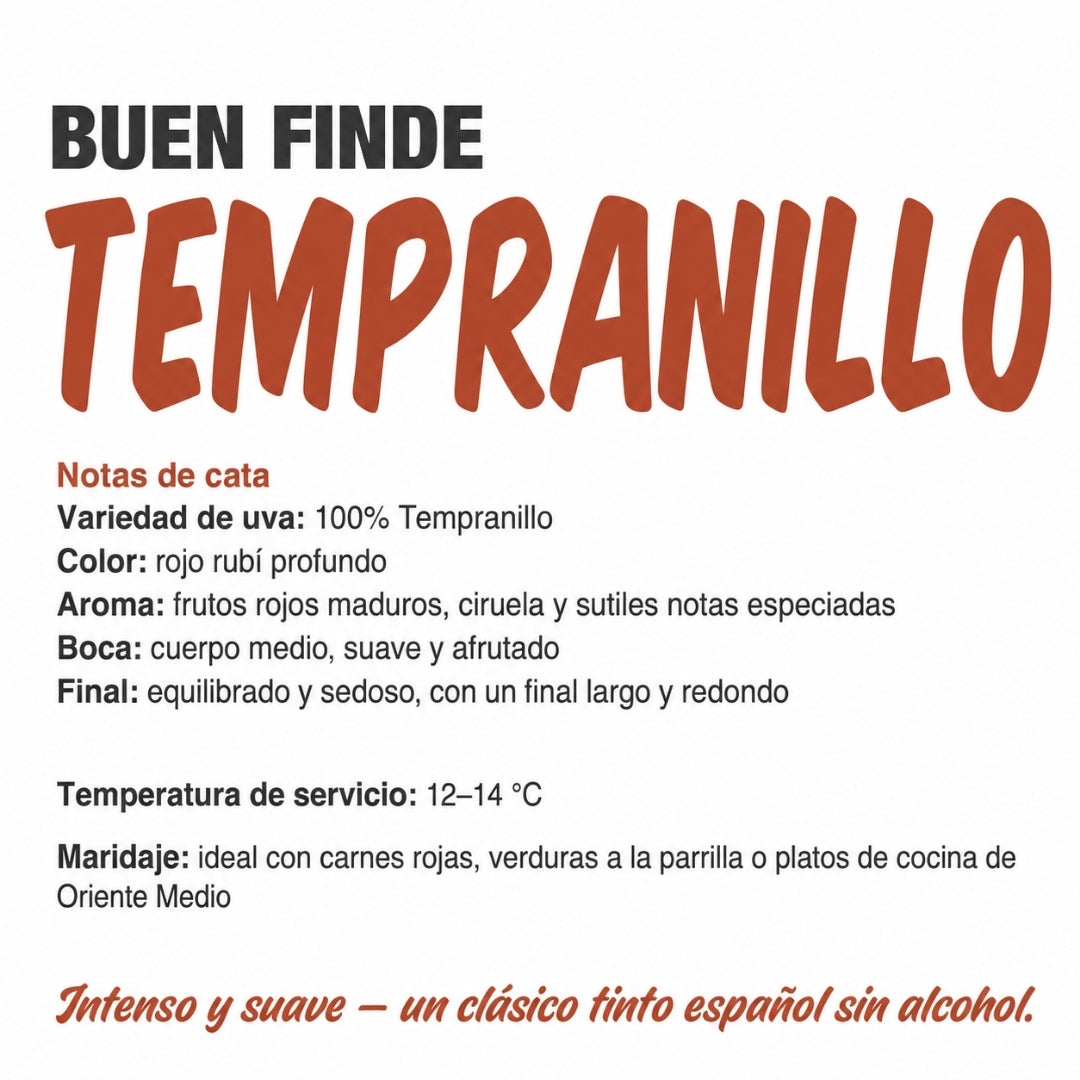 Vino Tinto Sin Alcohol 0,0% Tempranillo | Pack 3 Botellas X 750 Ml | Vino Desalcoholizado Equilibrado Y Afrutado_2
