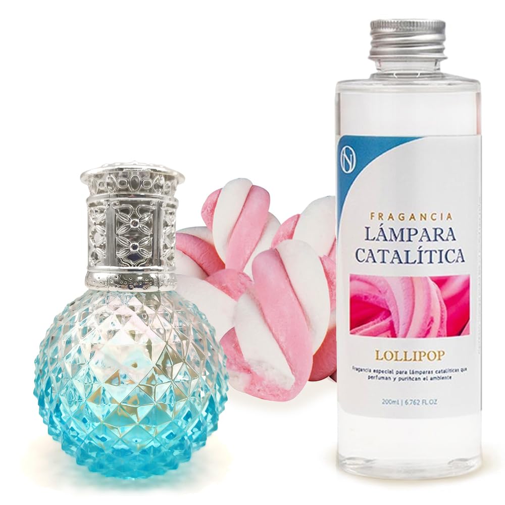 Lámpara Catalítica Blue Diamonds + Aroma Lollipop 500ml - Elimina Malos Olores, Impurezas Y Perfuma_0
