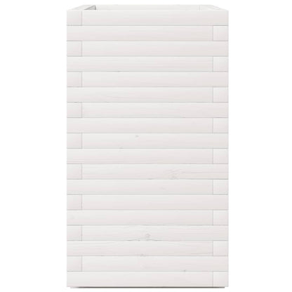 Jardinera Madera Maciza De Pino Blanco 70x40x72,5 Cm_5