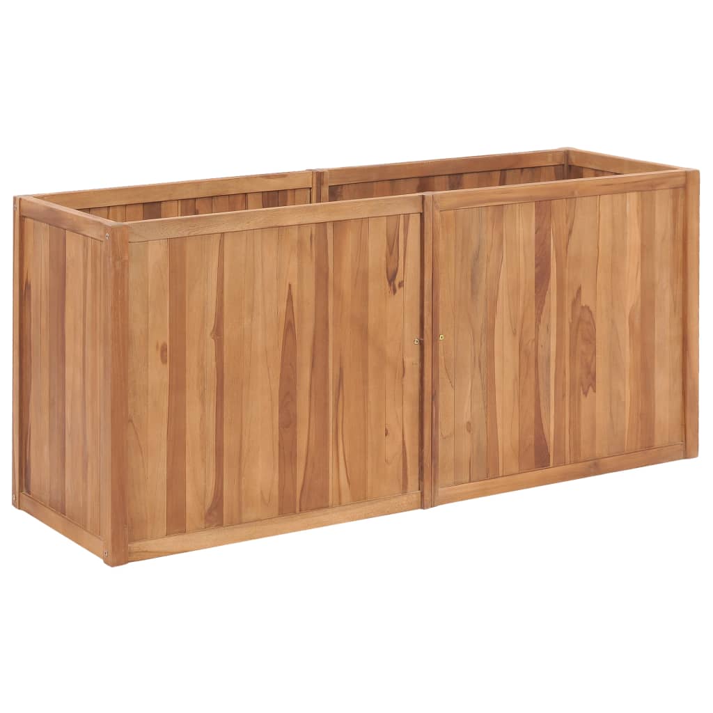 Arriate De Madera Maciza De Teca 150x50x70 Cm_1