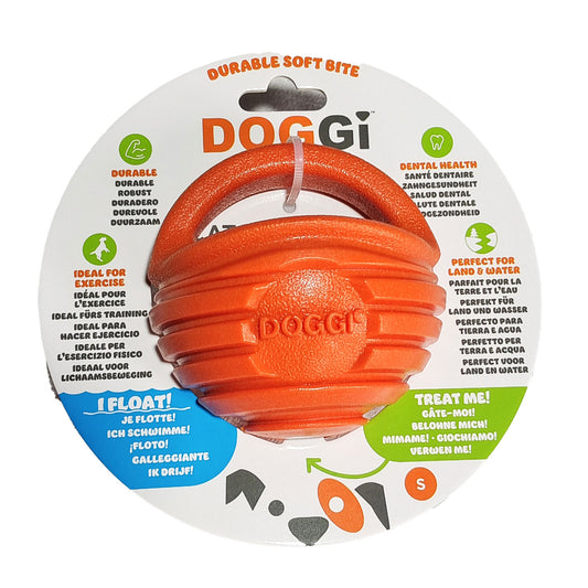 Juguete Para Perro Pelota Con Asa Doggi Ball Talla S 16x16x9 Cm_0