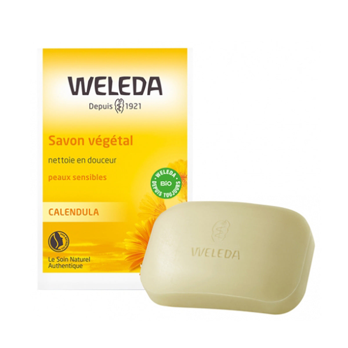 Jabón vegetal sólido de Caléndula Weleda 100 g
