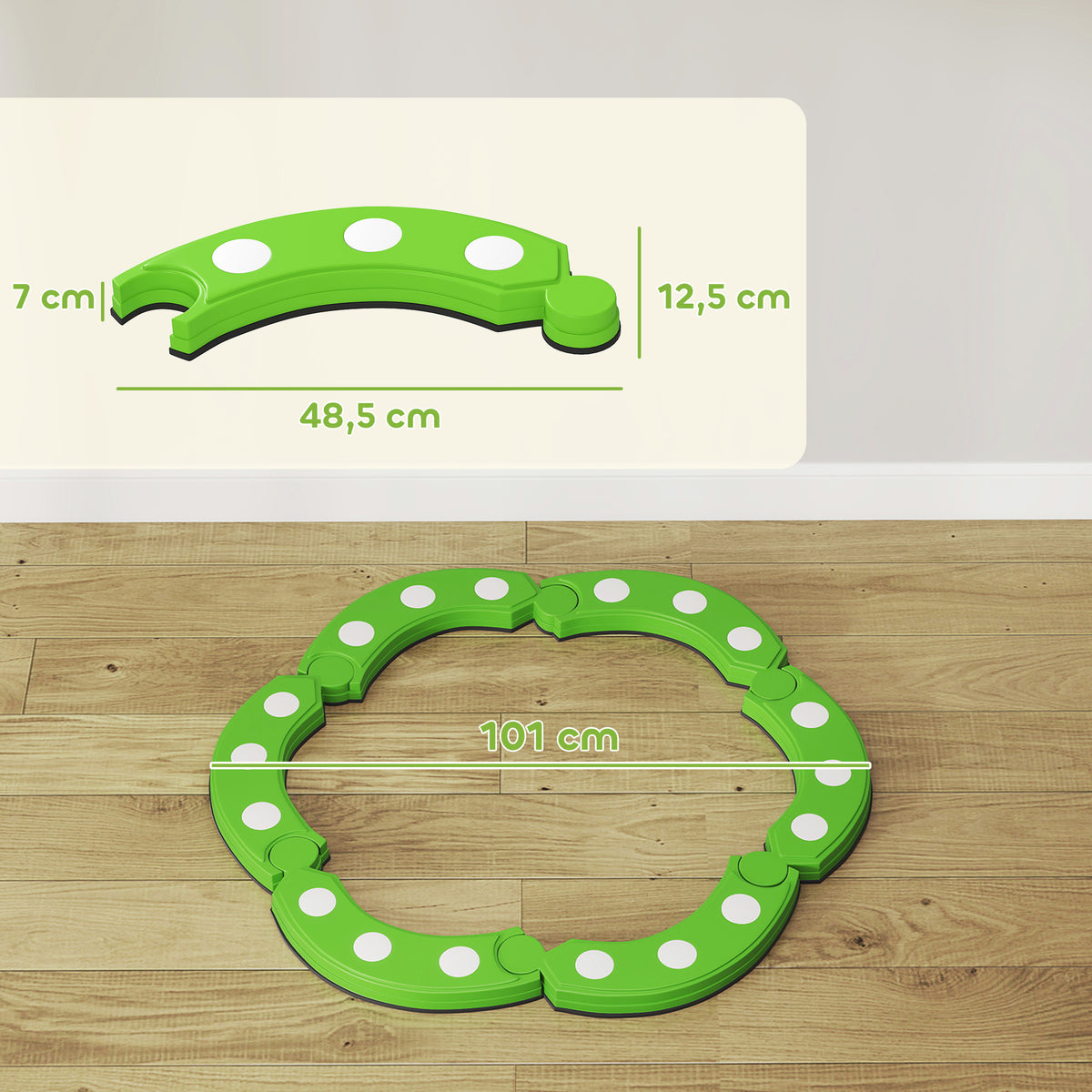 Viga De Equilibrio Aiyaplay Tpe, Pp Verde 101x101x7 Cm 347-035v00gn_2