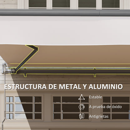 Outsunny Toldo Manual Retráctil 3x2 M Ajustable Con Manivela Protección Uv50+_5