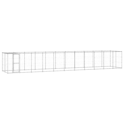 Perrera De Exterior De Acero Galvanizado Con Techo 26,62 M²_0