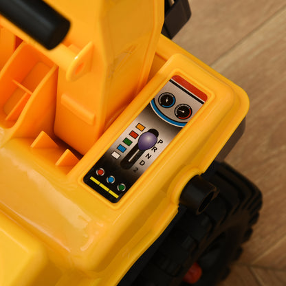 Homcom Tractor Para Niños De 2-3 Años Con Pala Excavadora Luces Música Y Espacio_3