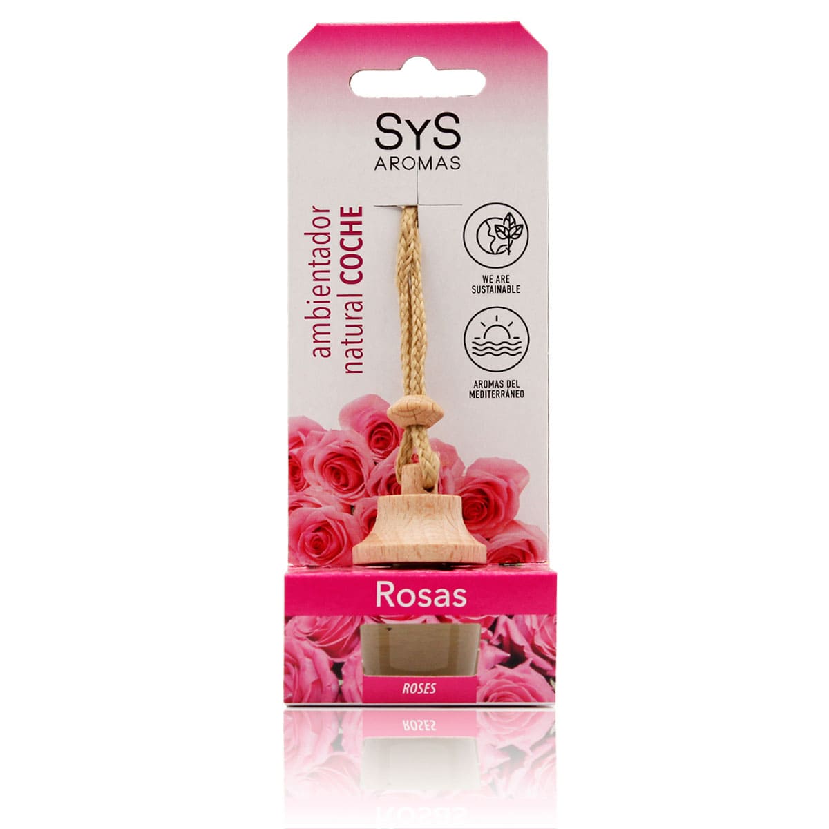 Ambientador Coche Rosas SYS Aromas Style 7 ml | Aroma Floral y Delicado | Suave y Elegante_0