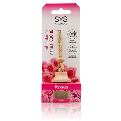 Ambientador Coche Rosas SYS Aromas Style 7 ml | Aroma Floral y Delicado | Suave y Elegante_0