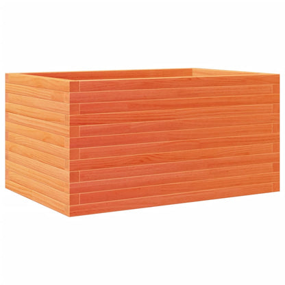 Jardinera De Madera Maciza Pino Marrón Cera 90x60x46 Cm_0