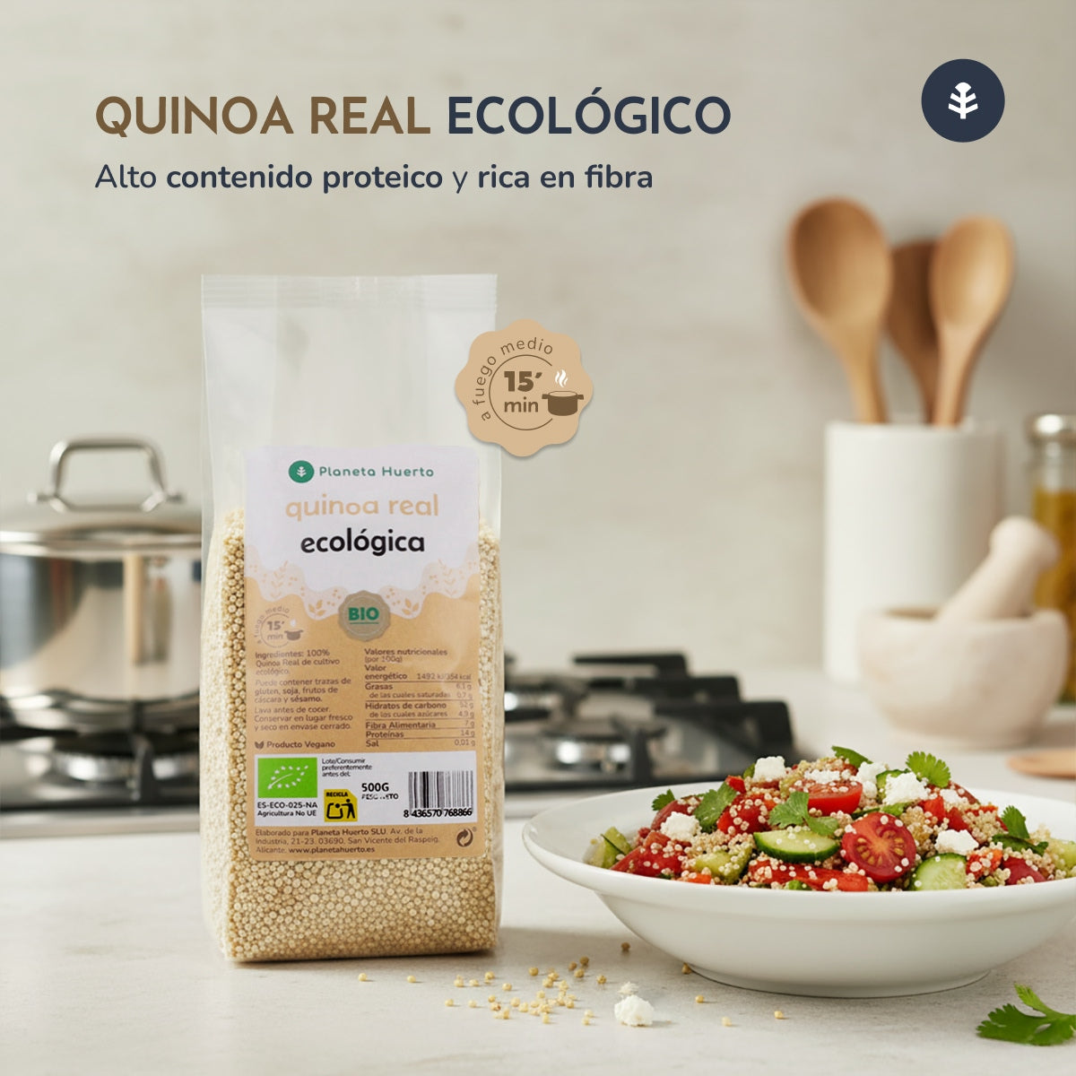 Pack 2x Quinoa Real  ECO Planeta Huerto 500 g