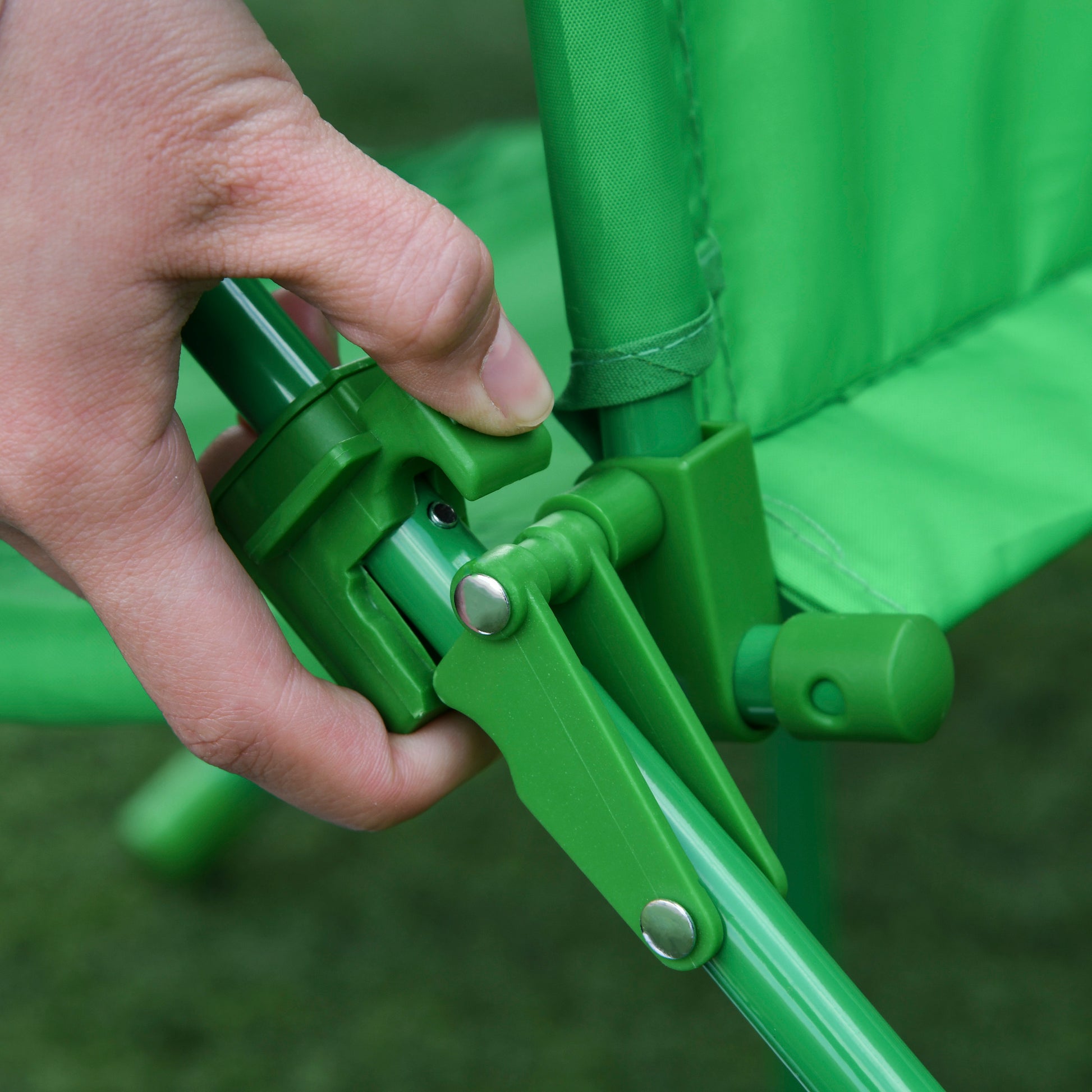 Outsunny Mesa Y Sillas Infantil De Jardín Plegable Con Sombrilla Ajustable Verde_4