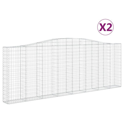 Cestas De Gaviones 2 Uds Forma De Arco Hierro 400x30x140/160 Cm_0