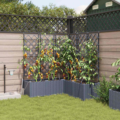Macetero De Jardín 5 Uds. Gris Claro 120 X 120 X 142 Cm Pp_2