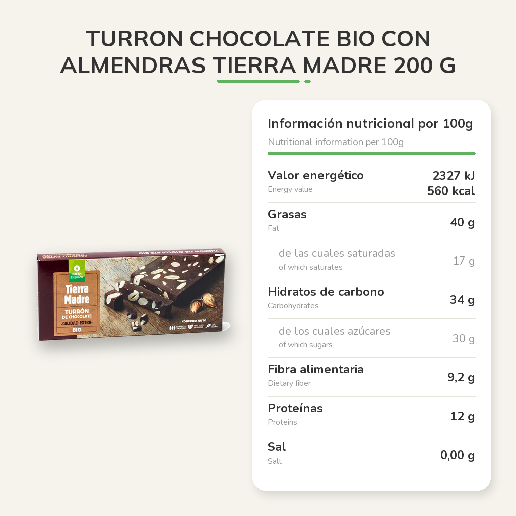 Información nutricional