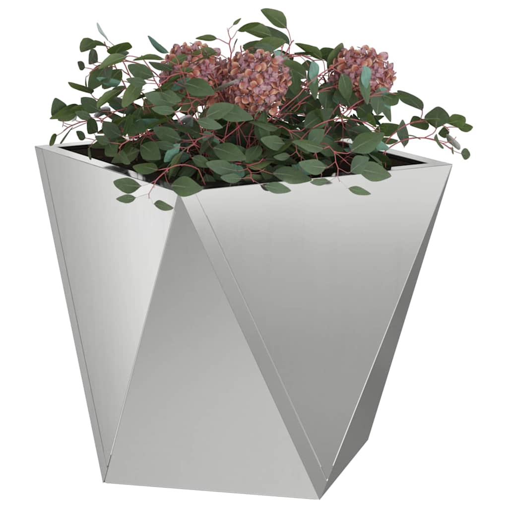 Jardinera Plateado 30 X 30 X 30 Cm Acero Galvanizado_2