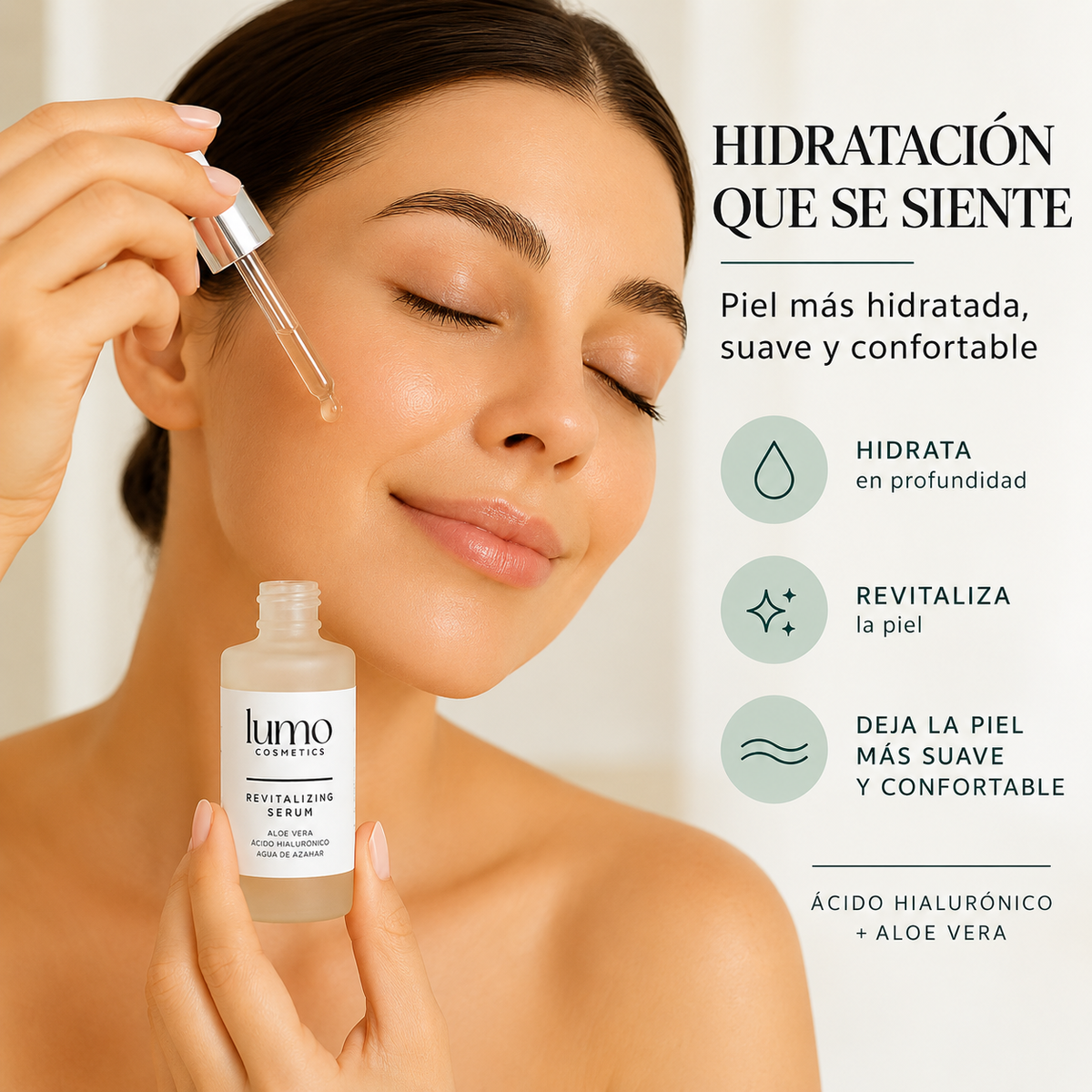 Sérum Ácido Hialurónico 30 ml | Hidratante Facial Natural con Aloe Vera y Agua de Azahar_4