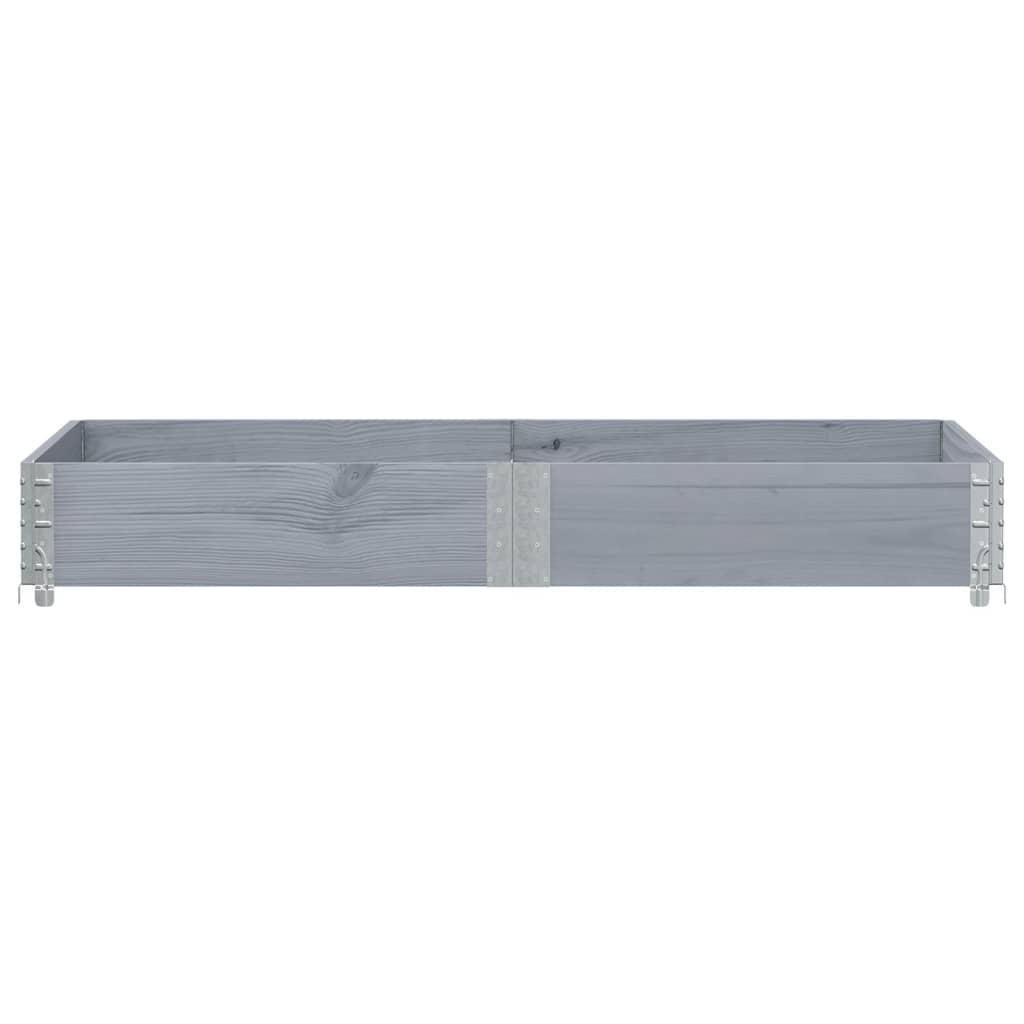 Jardinera De Madera Maciza De Pino Gris 150x100 Cm_2