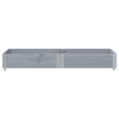 Jardinera De Madera Maciza De Pino Gris 150x100 Cm_2