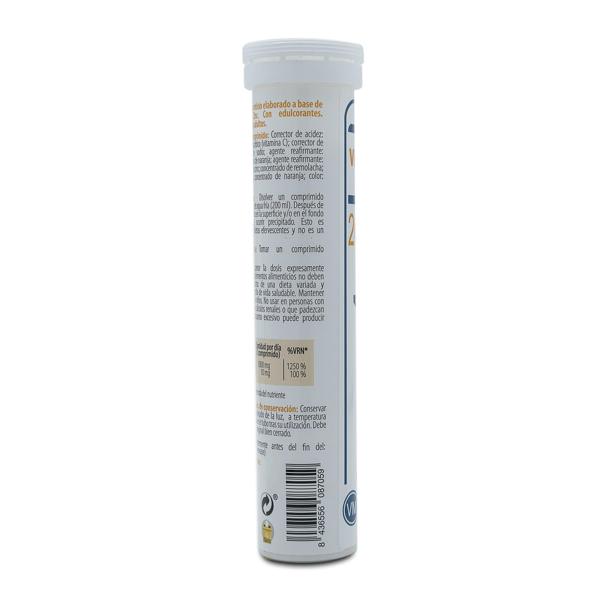 H4U Vitamina C + Zinc vitaminas y minerales 20 comprimidos efervescentes sabor naranja
