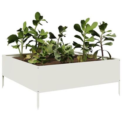 Arriate De Acero Blanco 100x100x41 Cm_2