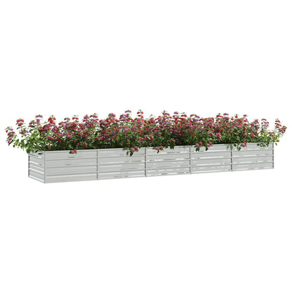 Arriate De Acero Galvanizado Plateado 400x80x45 Cm_2