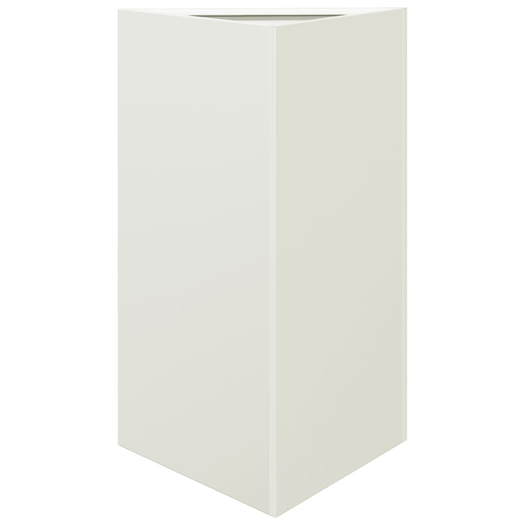 Jardineras Triangulares 2 Uds Acero Blanco 50x43x75 Cm_4