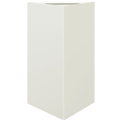 Jardineras Triangulares 2 Uds Acero Blanco 50x43x75 Cm_4