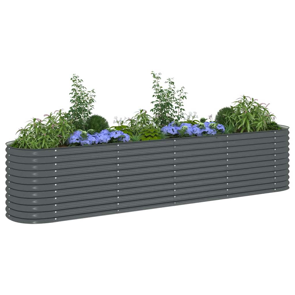 Arriate De Acero Galvanizado Gris 400x80x81 Cm_3