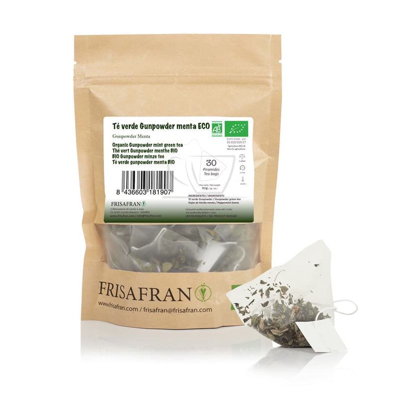 Té Verde Gunpowder Menta Ecológico Pirámides - Calidad Y Sabor | Frisafran 30 Uds_1