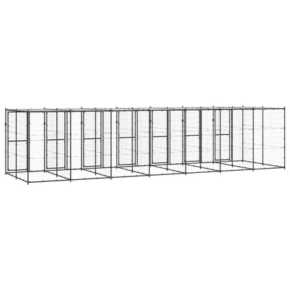 Perrera De Exterior De Acero Con Techo 16,94 M²_3