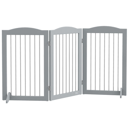 Pawhut Barrera De Seguridad Para Perros Plegable 154x30x80 Cm Con Soporte De Pie_1