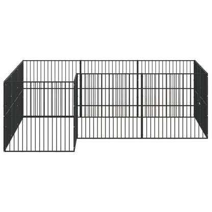 Corralito Para Perros Con 12 Paneles Acero Galvanizado Negro_4